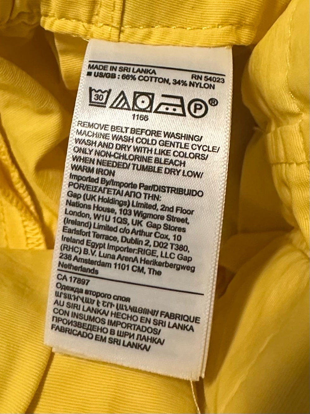 Banana Republic Yellow High-Waist Paper Bag Wide-Leg Belted Cuffed Pants Size 6P - Picture 8 of 11